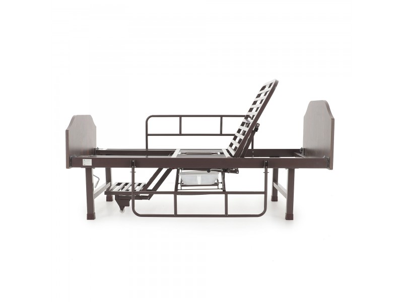 Кровать механическая Med-Mos E-49 (MM-2120Н-00)  с туалетным устройством и функцией «кардиокресло»