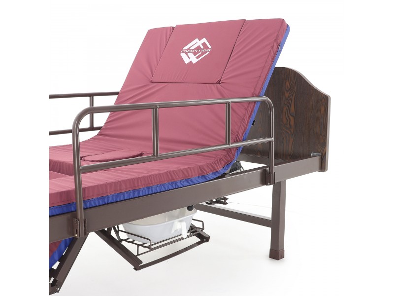 Кровать механическая Med-Mos E-49 (MM-2120Н-00)  с туалетным устройством и функцией «кардиокресло»