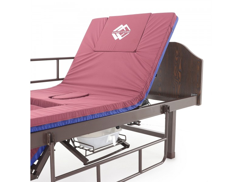 Кровать механическая Med-Mos E-49 (MM-2120Н-00)  с туалетным устройством и функцией «кардиокресло»