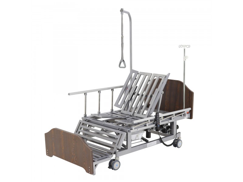 Кровать электрическая Med-Mos DB-11А (МЕ-5228Н-00) ЛДСП Венге с боковым переворачиванием, туалетным устройством и функцией «кардиокресло»