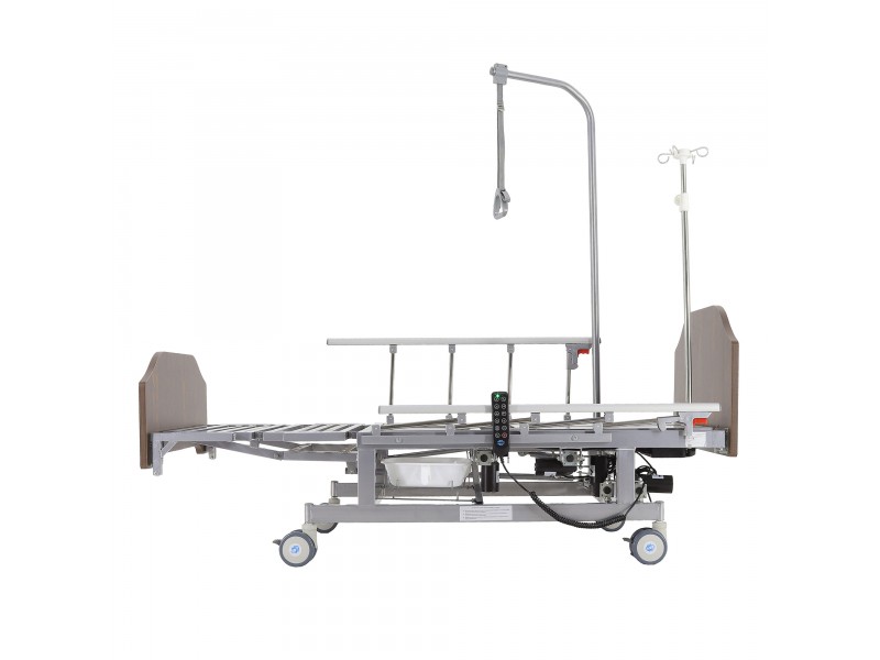 Кровать электрическая Med-Mos DB-11А (МЕ-5228Н-00) ЛДСП Венге с боковым переворачиванием, туалетным устройством и функцией «кардиокресло»