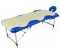 Массажный стол складной алюминиевый Med-Mos  JFAL01A 2-х секционный бежевый с синей волной  МСТ-002Л  (PA2.20.12A)