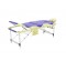 Массажный стол складной алюминиевый Med-Mos JFAL01A  М/К (3-х секционный) бежевый с синей волной  (PА3.20.12А)