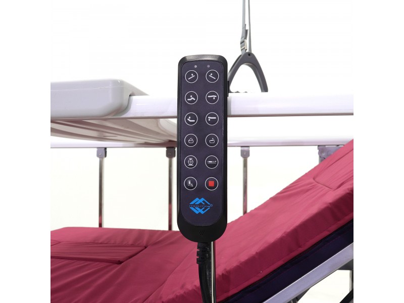 Кровать электрическая Med-Mos DB-11А (МЕ-5228Н-00) белый стандарт с боковым переворачиванием, туалетным устройством и функцией «кардиокресло»