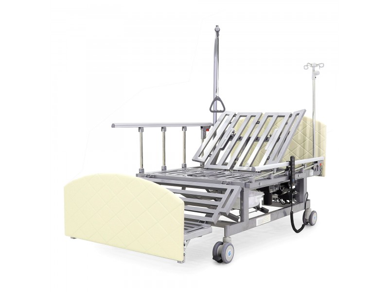 Кровать электрическая Med-Mos DB-11А (МЕ-5228Н-00) белый стандарт с боковым переворачиванием, туалетным устройством и функцией «кардиокресло»