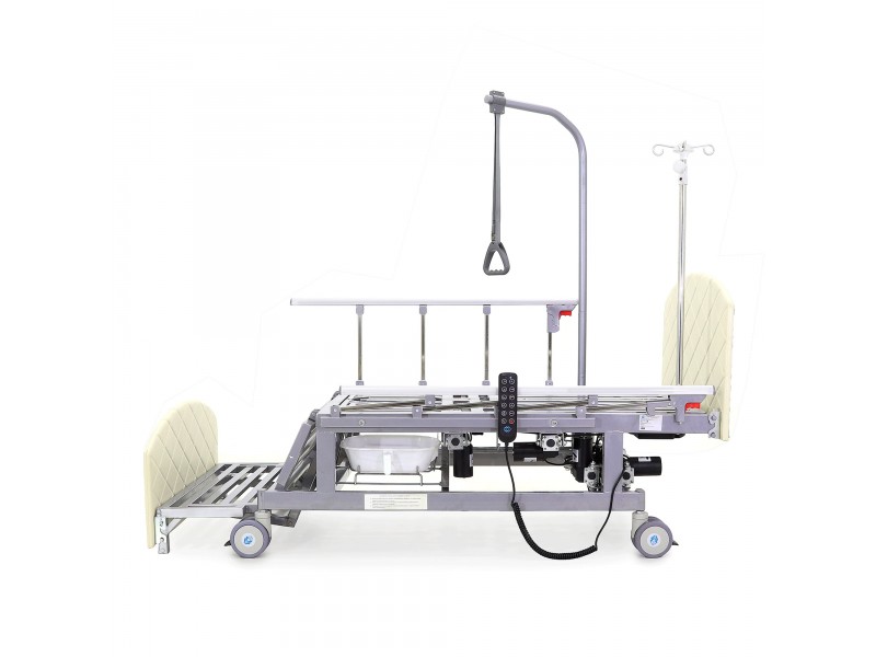 Кровать электрическая Med-Mos DB-11А (МЕ-5228Н-00) белый стандарт с боковым переворачиванием, туалетным устройством и функцией «кардиокресло»