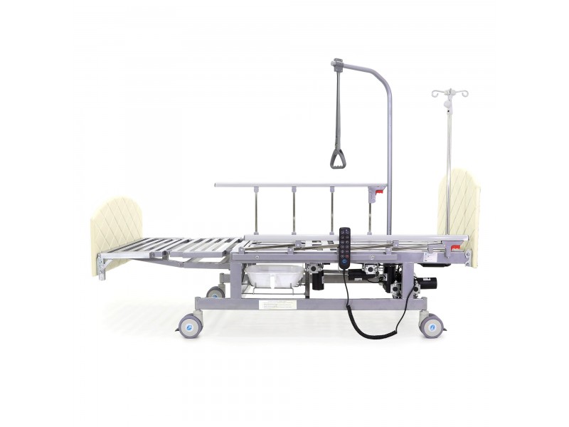 Кровать электрическая Med-Mos DB-11А (МЕ-5228Н-00) белый стандарт с боковым переворачиванием, туалетным устройством и функцией «кардиокресло»