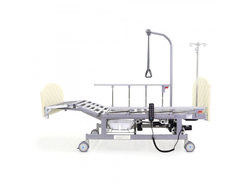 Кровать электрическая Med-Mos DB-11А (МЕ-5228Н-00) белый стандарт с боковым переворачиванием, туалетным устройством и функцией «кардиокресло»