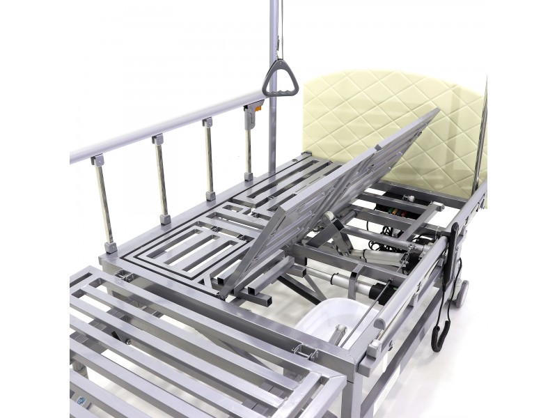 Кровать электрическая Med-Mos DB-11А (МЕ-5228Н-00) белый стандарт с боковым переворачиванием, туалетным устройством и функцией «кардиокресло»