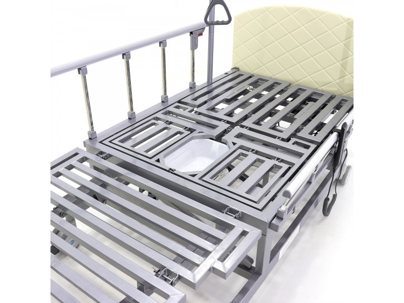 Кровать электрическая Med-Mos DB-11А (МЕ-5228Н-00) белый стандарт с боковым переворачиванием, туалетным устройством и функцией «кардиокресло»