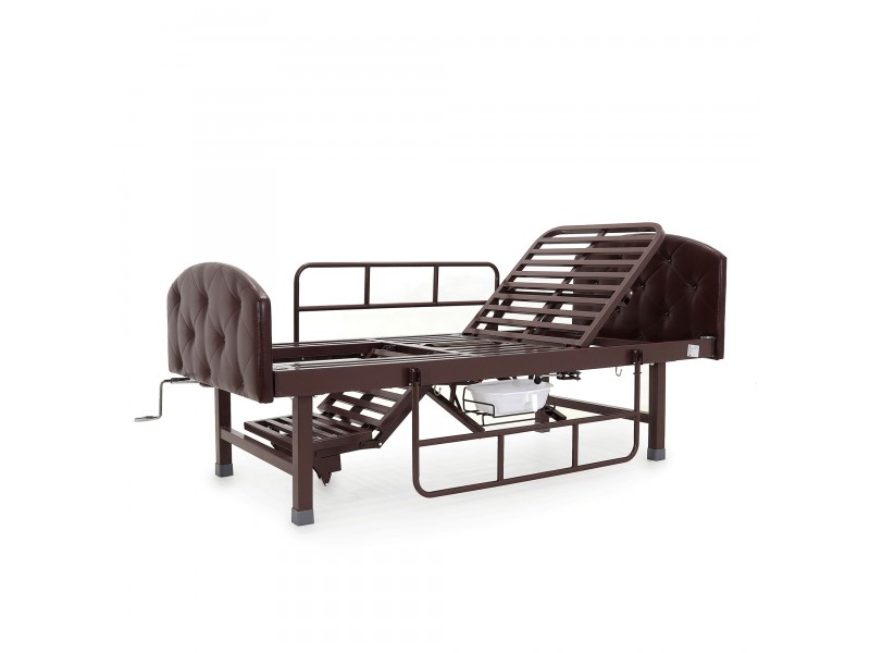 Кровать механическая Med-Mos E-49 (MM-2120Н-10) темный стандарт