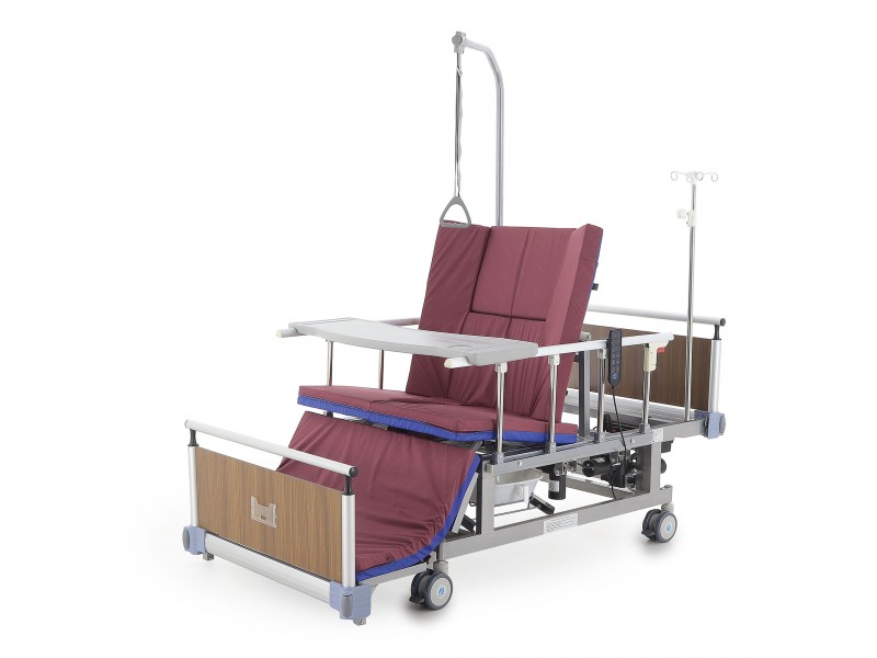 Кровать электрическая Med-Mos DB-11А (МЕ-5248Н-00) с боковым переворачиванием, туалетным устройством и функцией «кардиокресло»