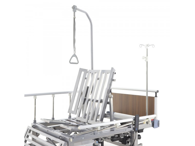 Кровать электрическая Med-Mos DB-11А (МЕ-5248Н-01) Алюм. с боковым переворачиванием, туалетным устройством и функцией «кардиокресло»
