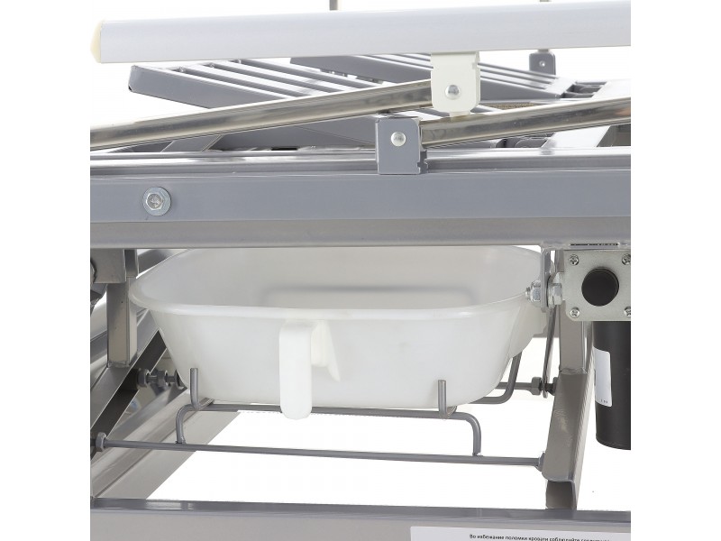 Кровать электрическая Med-Mos DB-11А (МЕ-5248Н-01) Алюм. с боковым переворачиванием, туалетным устройством и функцией «кардиокресло»