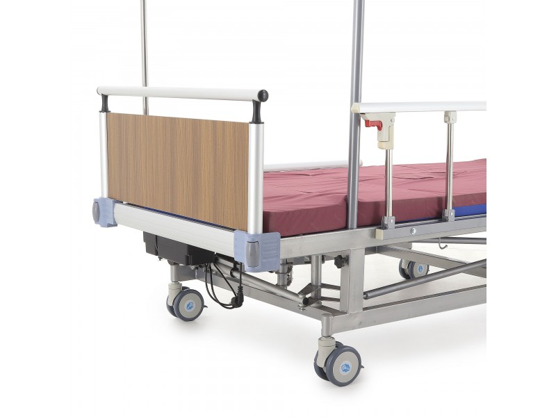 Кровать электрическая Med-Mos DB-11А (МЕ-5248Н-01) Алюм. с боковым переворачиванием, туалетным устройством и функцией «кардиокресло»