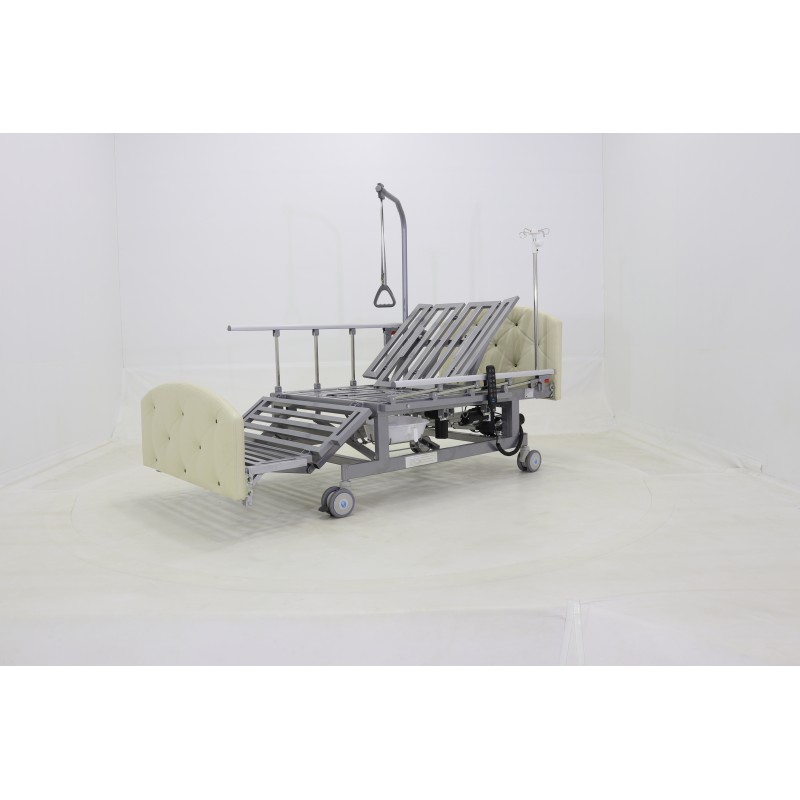 Кровать электрическая Med-Mos DB-11А (МЕ-5228Н-00)  светлый премиум с боковым переворачиванием, туалетным устройством и функцией «кардиокресло»