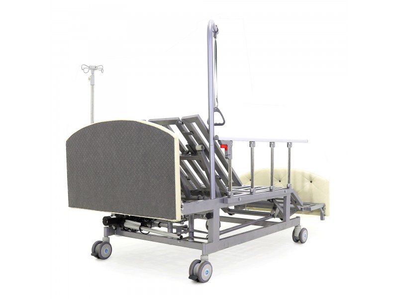Кровать электрическая Med-Mos DB-11А (МЕ-5228Н-00)  светлый премиум с боковым переворачиванием, туалетным устройством и функцией «кардиокресло»
