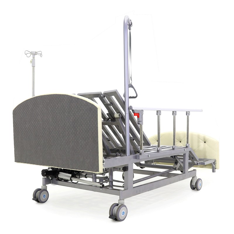 Кровать электрическая Med-Mos DB-11А (МЕ-5228Н-00)  светлый премиум с боковым переворачиванием, туалетным устройством и функцией «кардиокресло»