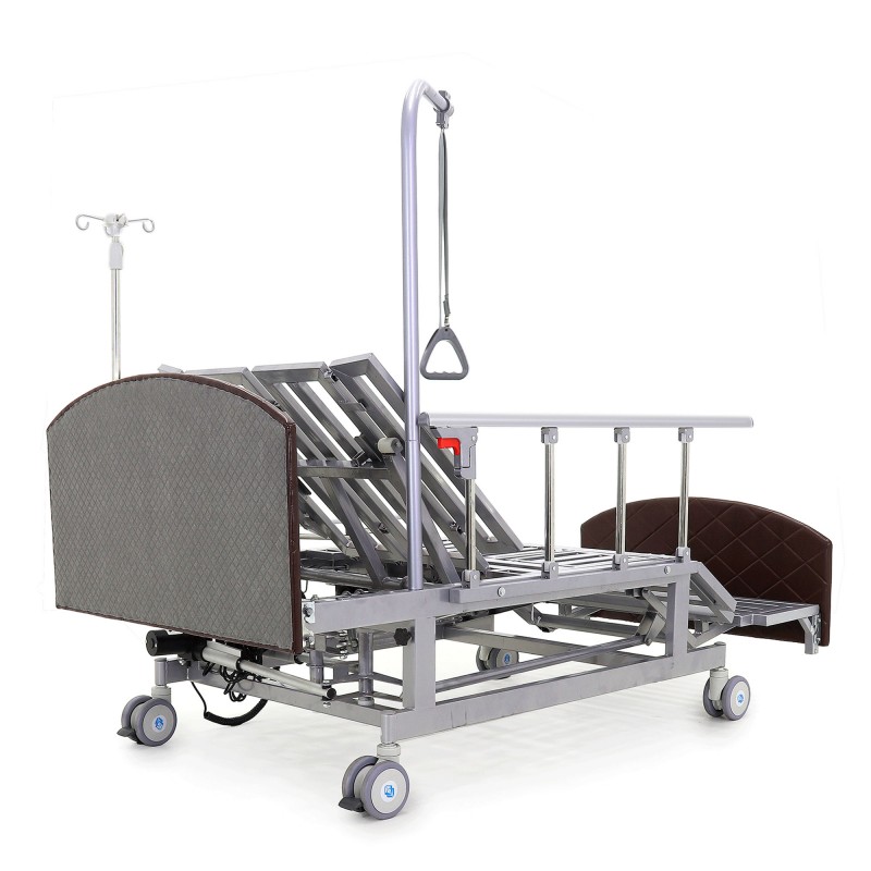 Кровать электрическая Med-Mos DB-11А (МЕ-5228Н-00) темный стандарт с боковым переворачиванием, туалетным устройством и функцией «кардиокресло»