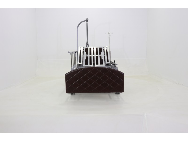 Кровать электрическая Med-Mos DB-11А (МЕ-5228Н-00) темный стандарт с боковым переворачиванием, туалетным устройством и функцией «кардиокресло»