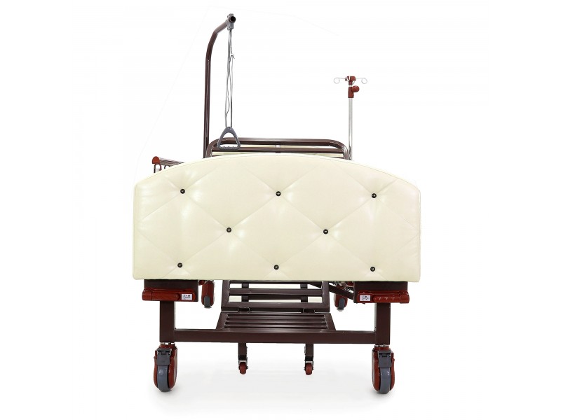 Кровать механическая Med-Mos YG-6 (MM-2124Н-11) ,белый премиум с туалетным устройством и функцией «кардиокресло»