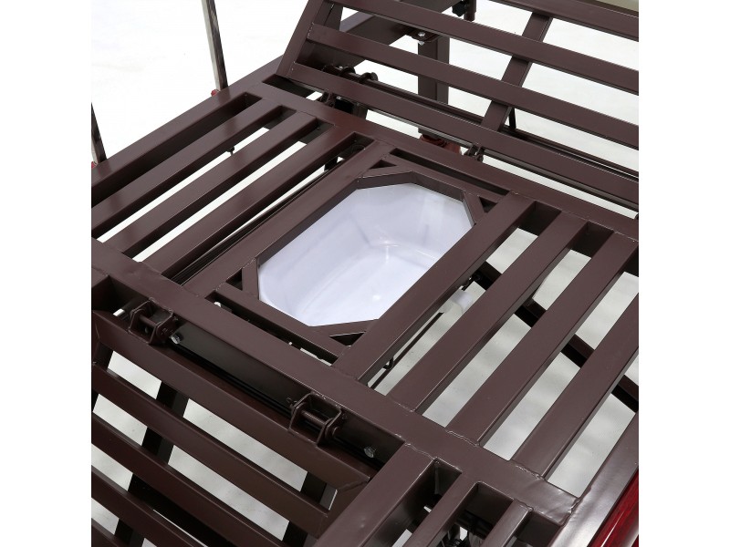 Кровать механическая Med-Mos YG-6 (MM-2124Н-11) ,белый премиум с туалетным устройством и функцией «кардиокресло»