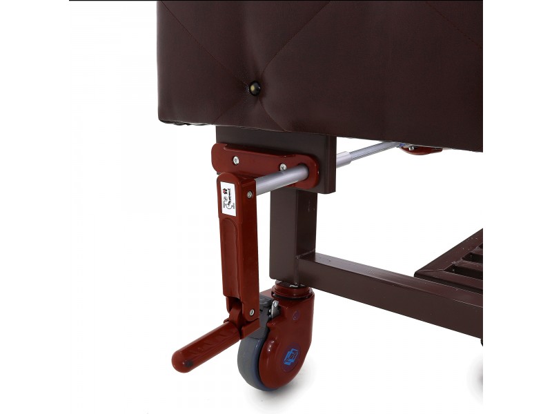 Кровать механическая Med-Mos YG-6 (MM-2124Н-11) ,темный премиум с туалетным устройством и функцией «кардиокресло»