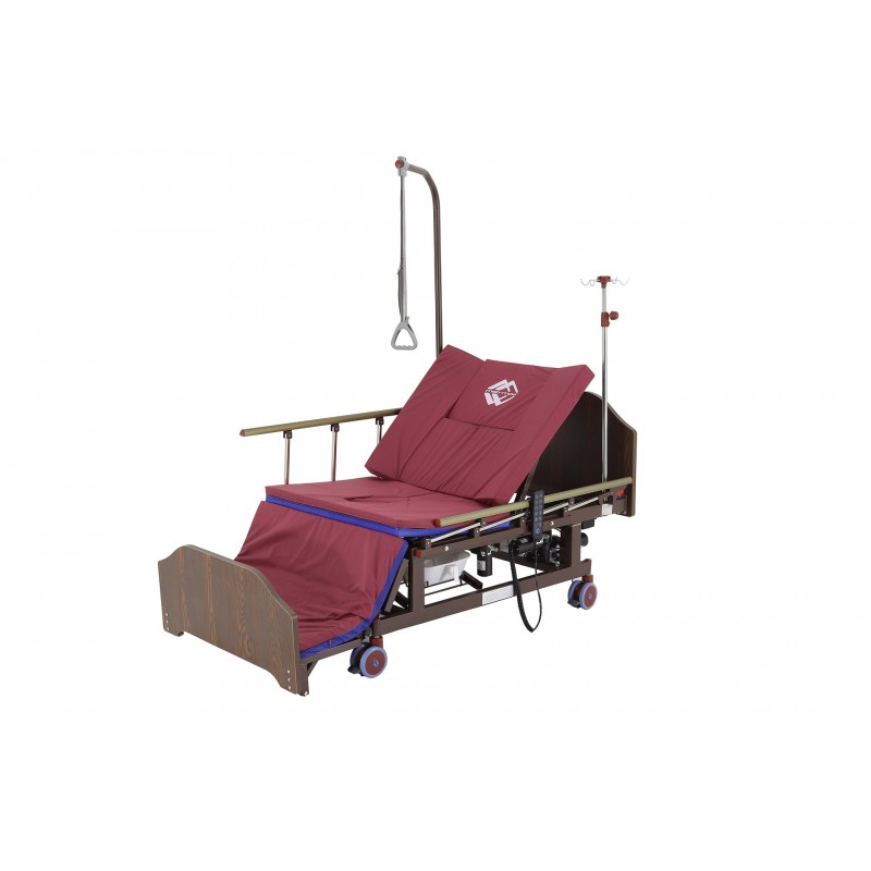 Кровать электрическая Med-Mos DB-11А (МЕ-5228Н-10) ЛДСП Венге с боковым переворачиванием, туалетным устройством и функцией «кардиокресло»