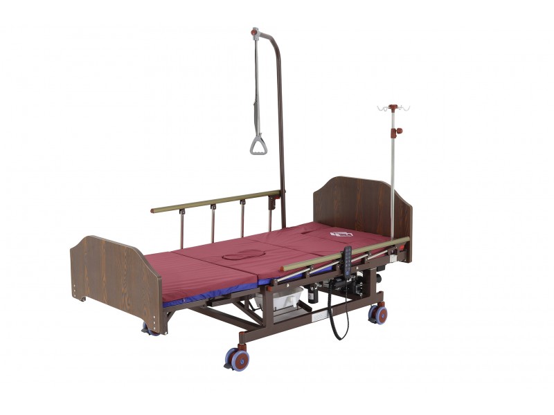 Кровать электрическая Med-Mos DB-11А (МЕ-5228Н-10) ЛДСП Венге с боковым переворачиванием, туалетным устройством и функцией «кардиокресло»