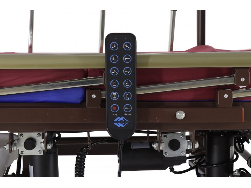 Кровать электрическая Med-Mos DB-11А (МЕ-5228Н-10) ЛДСП Венге с боковым переворачиванием, туалетным устройством и функцией «кардиокресло»