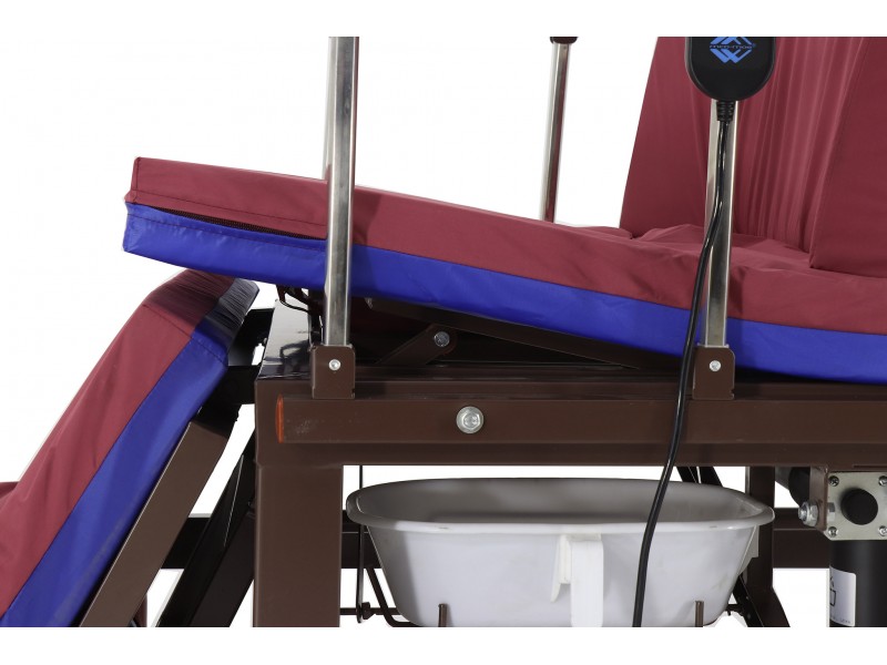 Кровать электрическая Med-Mos DB-11А (МЕ-5228Н-10) ЛДСП Венге с боковым переворачиванием, туалетным устройством и функцией «кардиокресло»