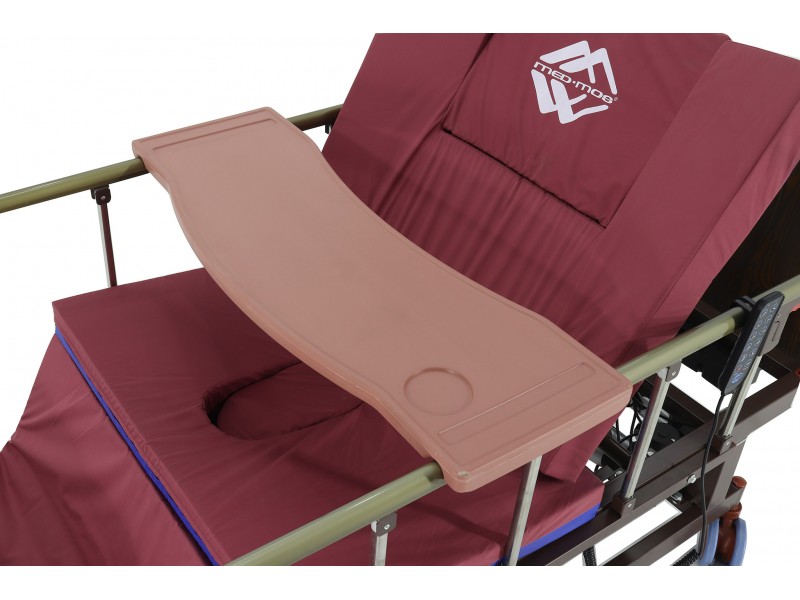 Кровать электрическая Med-Mos DB-11А (МЕ-5228Н-10) ЛДСП Венге с боковым переворачиванием, туалетным устройством и функцией «кардиокресло»