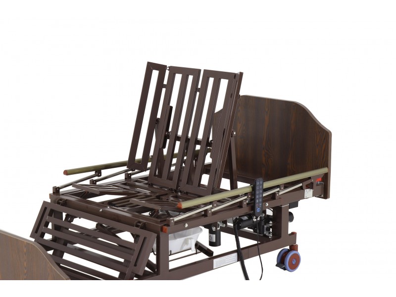 Кровать электрическая Med-Mos DB-11А (МЕ-5228Н-10) ЛДСП Венге с боковым переворачиванием, туалетным устройством и функцией «кардиокресло»