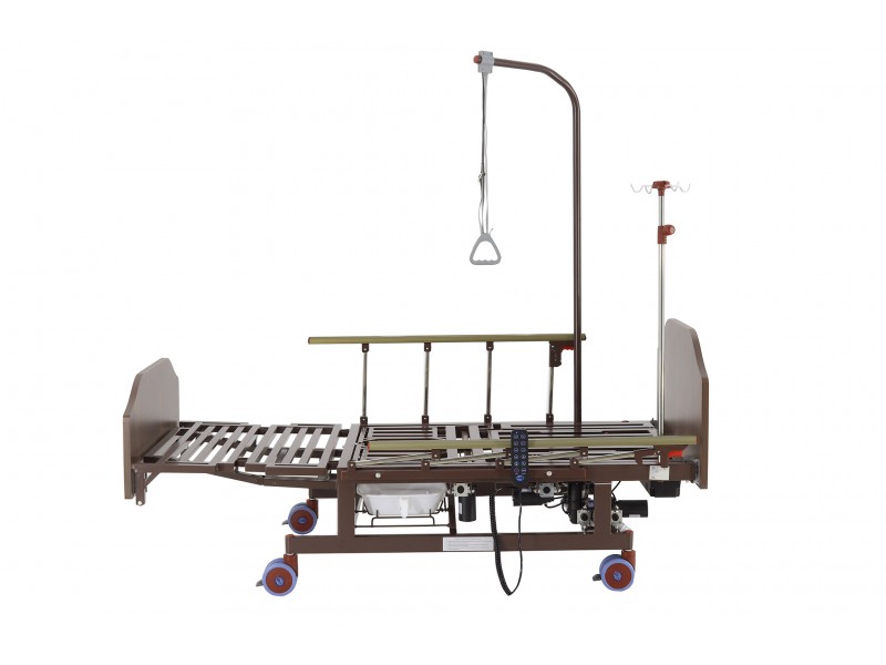 Кровать электрическая Med-Mos DB-11А (МЕ-5228Н-10) ЛДСП Венге с боковым переворачиванием, туалетным устройством и функцией «кардиокресло»