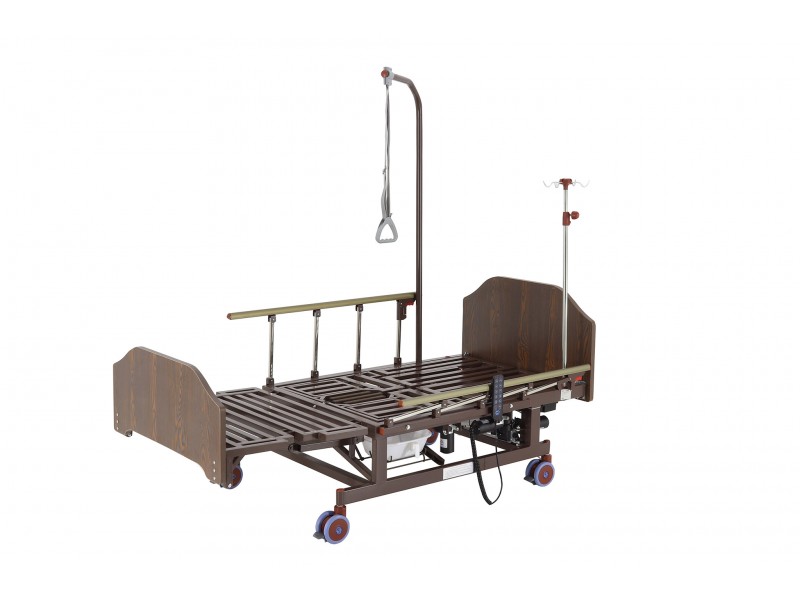 Кровать электрическая Med-Mos DB-11А (МЕ-5228Н-10) ЛДСП Венге с боковым переворачиванием, туалетным устройством и функцией «кардиокресло»