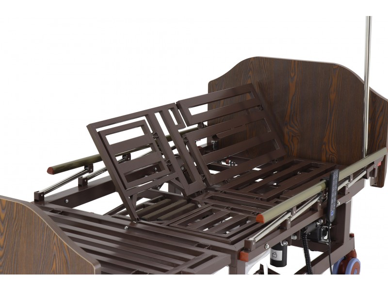Кровать электрическая Med-Mos DB-11А (МЕ-5228Н-10) ЛДСП Венге с боковым переворачиванием, туалетным устройством и функцией «кардиокресло»