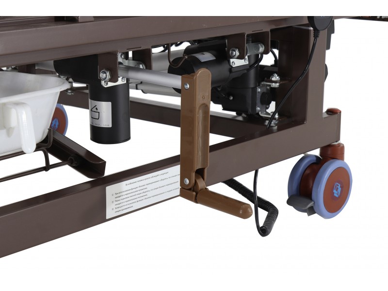 Кровать электрическая Med-Mos DB-11А (МЕ-5228Н-10) ЛДСП Венге с боковым переворачиванием, туалетным устройством и функцией «кардиокресло»