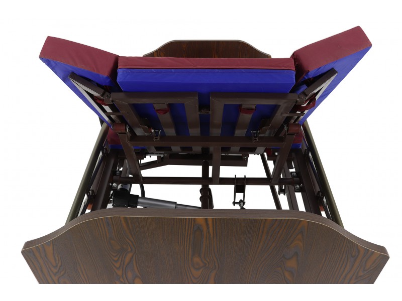 Кровать электрическая Med-Mos DB-11А (МЕ-5228Н-10) ЛДСП Венге с боковым переворачиванием, туалетным устройством и функцией «кардиокресло»