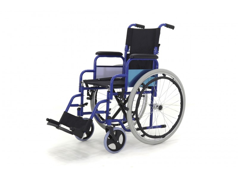 Кресло-коляска механическая Med-Mos FS909 (46 см)СТАЛЬ