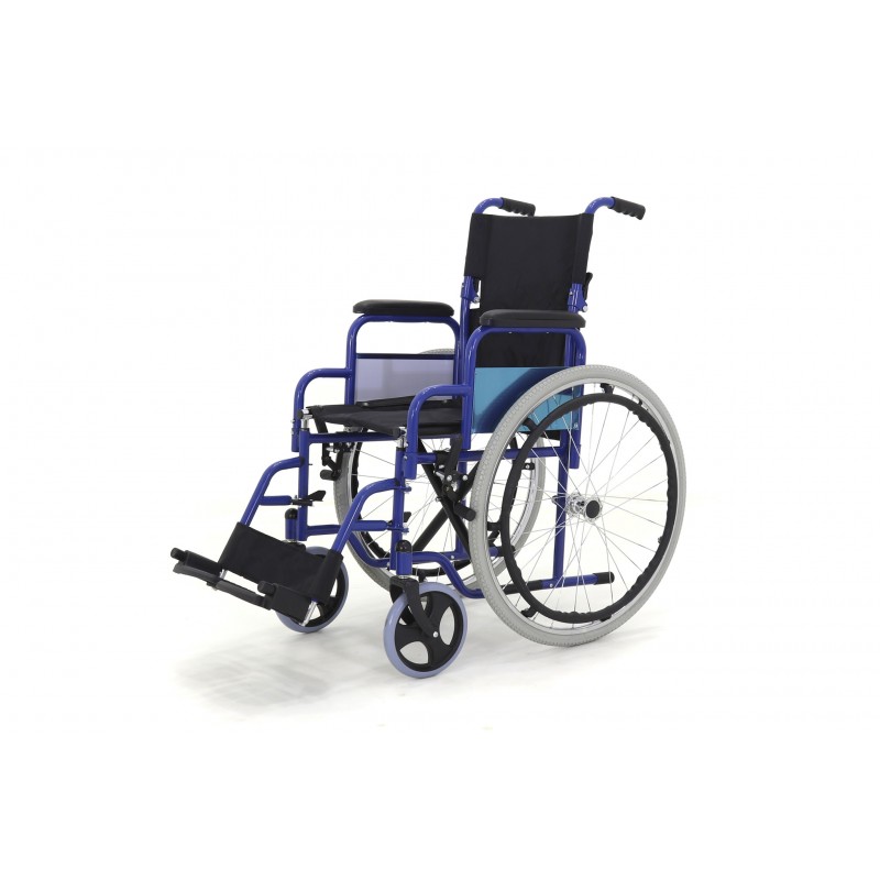 Кресло-коляска механическая Med-Mos FS909 (46 см)СТАЛЬ