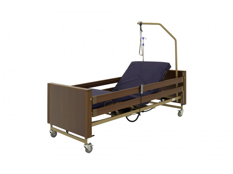 Кровать электрическая Med-Mos YG-1 5 функций   (КЕ-4024М-21) коричневые ограждения
