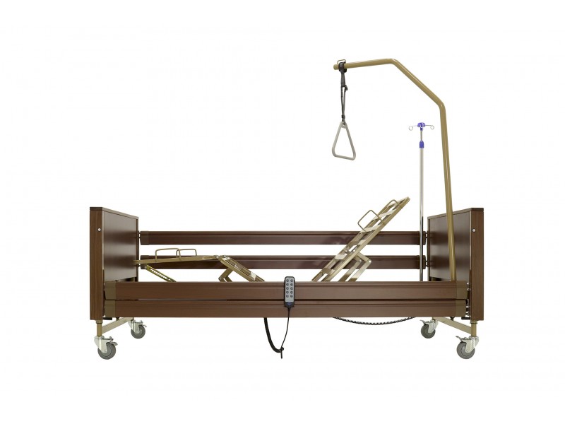 Кровать электрическая Med-Mos YG-1 5 функций   (КЕ-4024М-21) коричневые ограждения