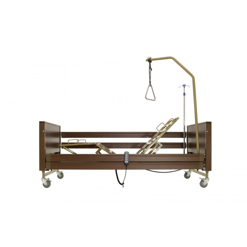 Кровать электрическая Med-Mos YG-1 5 функций   (КЕ-4024М-21) коричневые ограждения