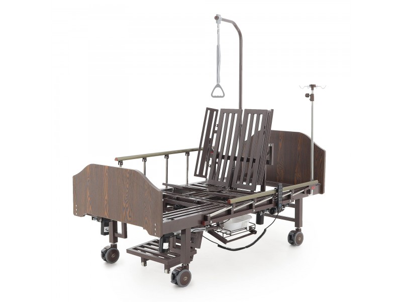 Кровать электрическая Med-Mos YG-3 (МЕ-5228Н-13)  ЛДСП Венге с боковым переворачиванием, туалетным устройством и функцией «кардиокресло»