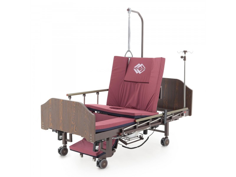 Кровать электрическая Med-Mos YG-3 (МЕ-5228Н-13)  ЛДСП Венге с боковым переворачиванием, туалетным устройством и функцией «кардиокресло»