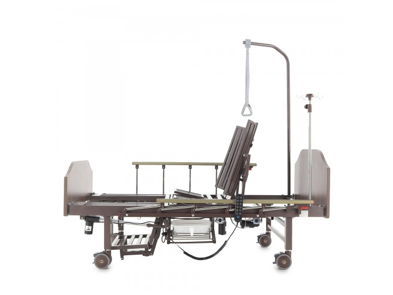 Кровать электрическая Med-Mos YG-3 (МЕ-5228Н-13)  ЛДСП Венге с боковым переворачиванием, туалетным устройством и функцией «кардиокресло»