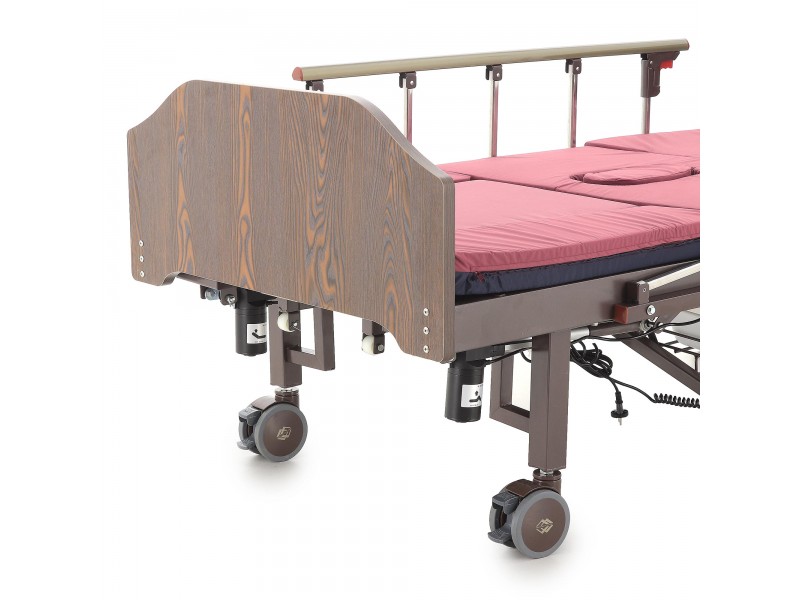 Кровать электрическая Med-Mos YG-3 (МЕ-5228Н-13)  ЛДСП Венге с боковым переворачиванием, туалетным устройством и функцией «кардиокресло»