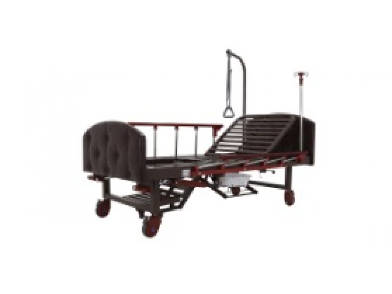 Кровать механическая Med-Mos YG-5 (ММ-5124Н-01) с боковым переворачиванием, туалетным устройством и функцией «кардиокресло»