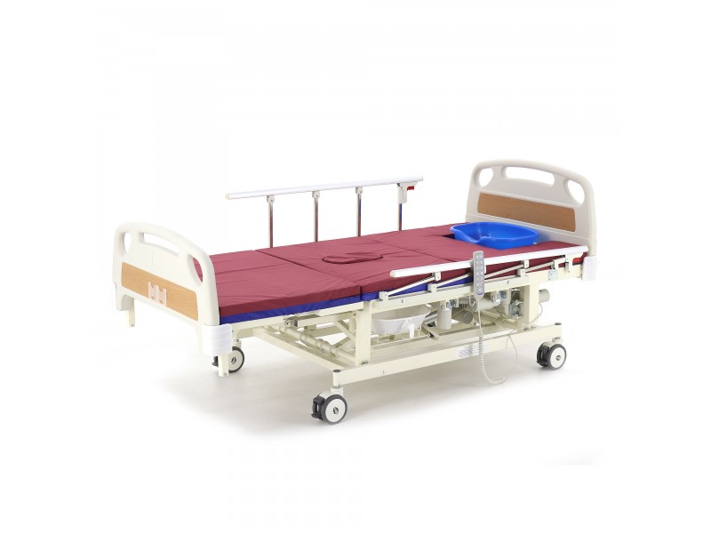 Кровать электрическая Med-Mos DB-11А (МЕ-5218Н-12)  с боковым переворачиванием, туалетным устройством и функцией «кардиокресло» и регулировкой высоты