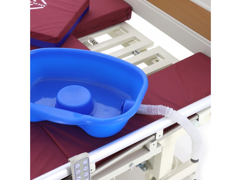 Кровать электрическая Med-Mos DB-11А (МЕ-5218Н-12)  с боковым переворачиванием, туалетным устройством и функцией «кардиокресло» и регулировкой высоты